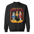 Caring For Your Evil Cat Retro Dark Humor Book Cover Sweatshirt