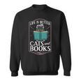 Cat Read Book Reader Reading Librarian Sweatshirt
