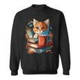 Cat Reading A Book Men Women Kids Sweatshirt