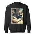 Cat Teacher Student School Last Day Books First 100th Day Sweatshirt Cat Teacher Student School Last Day Books First 100th Day Sweatshirt