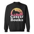 Cats And Books Or Women's Cat And Book Sweatshirt