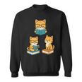 Cats Reading Book Lover Reading Bookworm Reader Sweatshirt