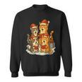 Cats Reading Books Christmas Tree Sweatshirt