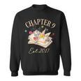 Chapter 9 Years Old For Book Lover 9th Birthday Bookworm Sweatshirt