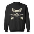 Chihuahua Reading Book Sunglasses Vintage Graphic Sweatshirt