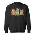 Christmas Library Gingerbread Man Books Lover Bookworm Sweatshirt
