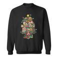 Christmas Tree Library Xmas Lights Tree Book Lover Librarian Sweatshirt