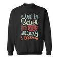 Coffee Cats And Books Cute Kitty Reading Sweatshirt Coffee Cats And Books Cute Kitty Reading Sweatshirt