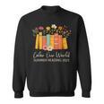 Color Our World Summer Reading 2025 Floral Cute Book Lover Sweatshirt Color Our World Summer Reading 2025 Floral Cute Book Lover Sweatshirt
