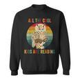 All The Cool Kids Are Reading Owl Glasses Book Retro Vintage Sweatshirt
