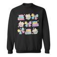 Coquette Bunny Bow Rabbit Teacher Books Easter Retro Sweatshirt Coquette Bunny Bow Rabbit Teacher Books Easter Retro Sweatshirt