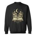 Crescent Mushroom Book Fungi Art Woodland Mystical Night Sweatshirt