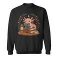 Cute Axolotl Reading Books Cozy Bookworm Sweatshirt Cute Axolotl Reading Books Cozy Bookworm Sweatshirt