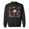 Cute Bear Is Reading a Book Reading Panda Bear Sweatshirt