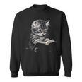 Cute Cat Reading Book Teacher Librarian Cat Lover Book Club Men Women Kids Sweatshirt Cute Cat Reading Book Teacher Librarian Cat Lover Book Club Men Women Kids Sweatshirt