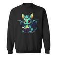 Cute Dragon With Book Sweatshirt Cute Dragon With Book Sweatshirt