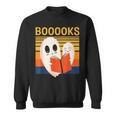 Cute Ghost Book Reading Halloween Teacher Puns Booooks For Men Women Kids Sweatshirt