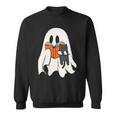Cute Ghost Cat Reading Book Spooky Season Halloween Costume Sweatshirt