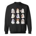 Cute Ghost Reading Books Teacher Halloween Reading Men Women Kids Sweatshirt