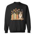 Cute Kawaii Border Collie Dog Books Flowers Sweatshirt