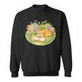Cute Kawaii Cat Books Flowers Sweatshirt Cute Kawaii Cat Books Flowers Sweatshirt