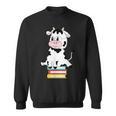 Cute Kawaii Cow Book Reading Bookworm Boys Girls Kids Sweatshirt Cute Kawaii Cow Book Reading Bookworm Boys Girls Kids Sweatshirt