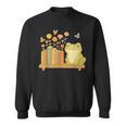 Cute Kawaii Frog Books Flowers Sweatshirt Cute Kawaii Frog Books Flowers Sweatshirt
