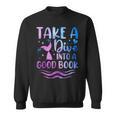 Cute Mermaid Librarian Teacher Dive Into A Good Book Reading Sweatshirt