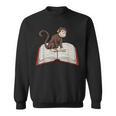 Cute Monkey Reading Books Literature Nature Sweatshirt