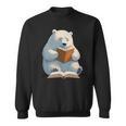 Cute Polar Bear Is Reading a Book Reading Polar Bear Sweatshirt