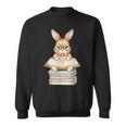Cute Reading Bunny Easter Books Reader Teacher Girls Women Sweatshirt Cute Reading Bunny Easter Books Reader Teacher Girls Women Sweatshirt