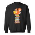 Cute Squirrel Reading Women's Tops Book Lovers Sweatshirt