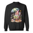Cute Summer Relaxing Gnome Art For Book Lovers Sweatshirt