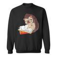 Cute Wildlife Forest Animal Bookworm Book Reading Hedgehog Sweatshirt Cute Wildlife Forest Animal Bookworm Book Reading Hedgehog Sweatshirt