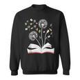 Dandelion Floral Book Reading Lovers Graphics Sweatshirt