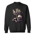 Dark Academia Aesthetic Gothic Book Candle Skull Red Rose Sweatshirt Dark Academia Aesthetic Gothic Book Candle Skull Red Rose Sweatshirt