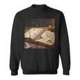 Dark Academia Vintage Book And Floating Letters Graphic Sweatshirt