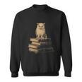 Dark Academia Vintage Owl On Books With Candle Library Sweatshirt
