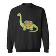 Dinosaur Librarian Book Lover Reading Brontosaurus Sweatshirt