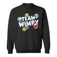 DOAWK Colorful Team Wimpy Sticker Collage Book Series Sweatshirt DOAWK Colorful Team Wimpy Sticker Collage Book Series Sweatshirt