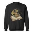 Dragon Bookworm Reading Fantasy Book Graphic Art Sweatshirt Dragon Bookworm Reading Fantasy Book Graphic Art Sweatshirt