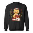 Duck Reading Book Graphic Duck With Book Floral Sweatshirt