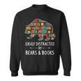 Easily Distracted By Bears & Books Lover Mammal Animal Sweatshirt