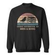 Easily Distracted By Birds & Books Retro Birding Bird Sweatshirt