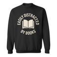 Easily Distracted By Books Reading Sweatshirt