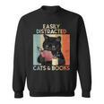 Easily Distracted By Cats And Books For Cat Lovers For Men Women Girls Kids Sweatshirt Easily Distracted By Cats And Books For Cat Lovers For Men Women Girls Kids Sweatshirt