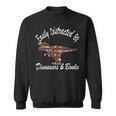 Easily Distracted By Dinosaurs And Books Outfits Men Women Sweatshirt