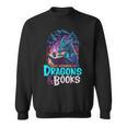 Easily Distracted By Dragon And Books For Book Lover Sweatshirt Easily Distracted By Dragon And Books For Book Lover Sweatshirt