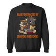 Easily Distracted By Dragon And Books Cute Dragon Read Book Sweatshirt Easily Distracted By Dragon And Books Cute Dragon Read Book Sweatshirt