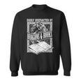 Easily Distracted By Dragons & Books Artwork Sweatshirt